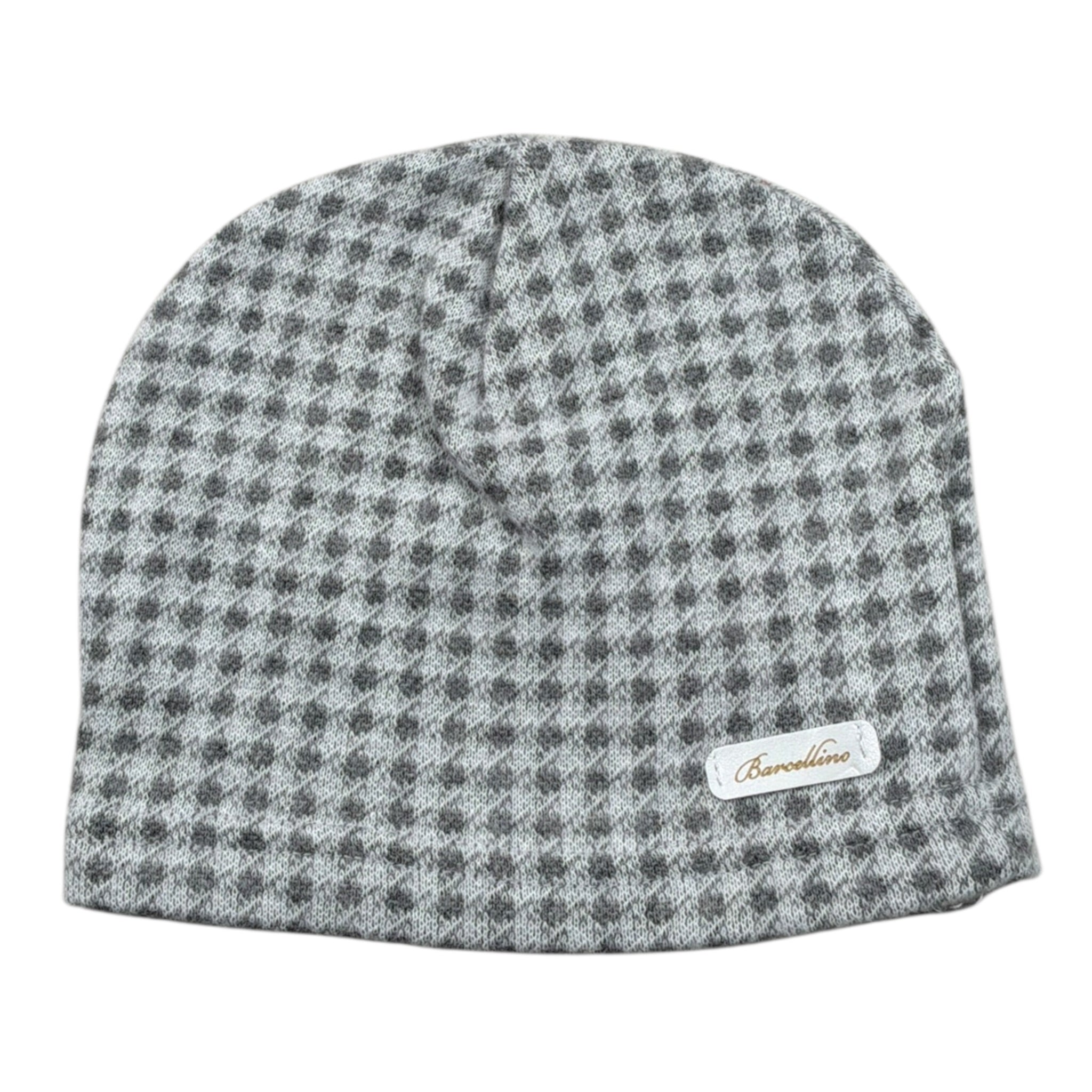 Barcellino Cappello tinta unita con Microfantasia Grigio per Neonato 115508 GRIGIO BARCELLINO 