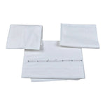 Barcellino Set Lenzuola 3Pz tinta unita con Stampa Bianco per Neonato 115510 BIANCO BARCELLINO 