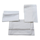 Barcellino Set Lenzuola 3Pz tinta unita con Stampa Bianco per Neonata 115612 BIANCO BARCELLINO 