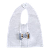 Barcellino Bavetta tinta unita con Applicazione Bianco per Neonato 120106 BIANCO BARCELLINO 