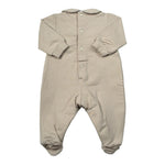 Barcellino Tutina tinta unita con Stampa Beige per Neonato 125101 BEIGE BARCELLINO 