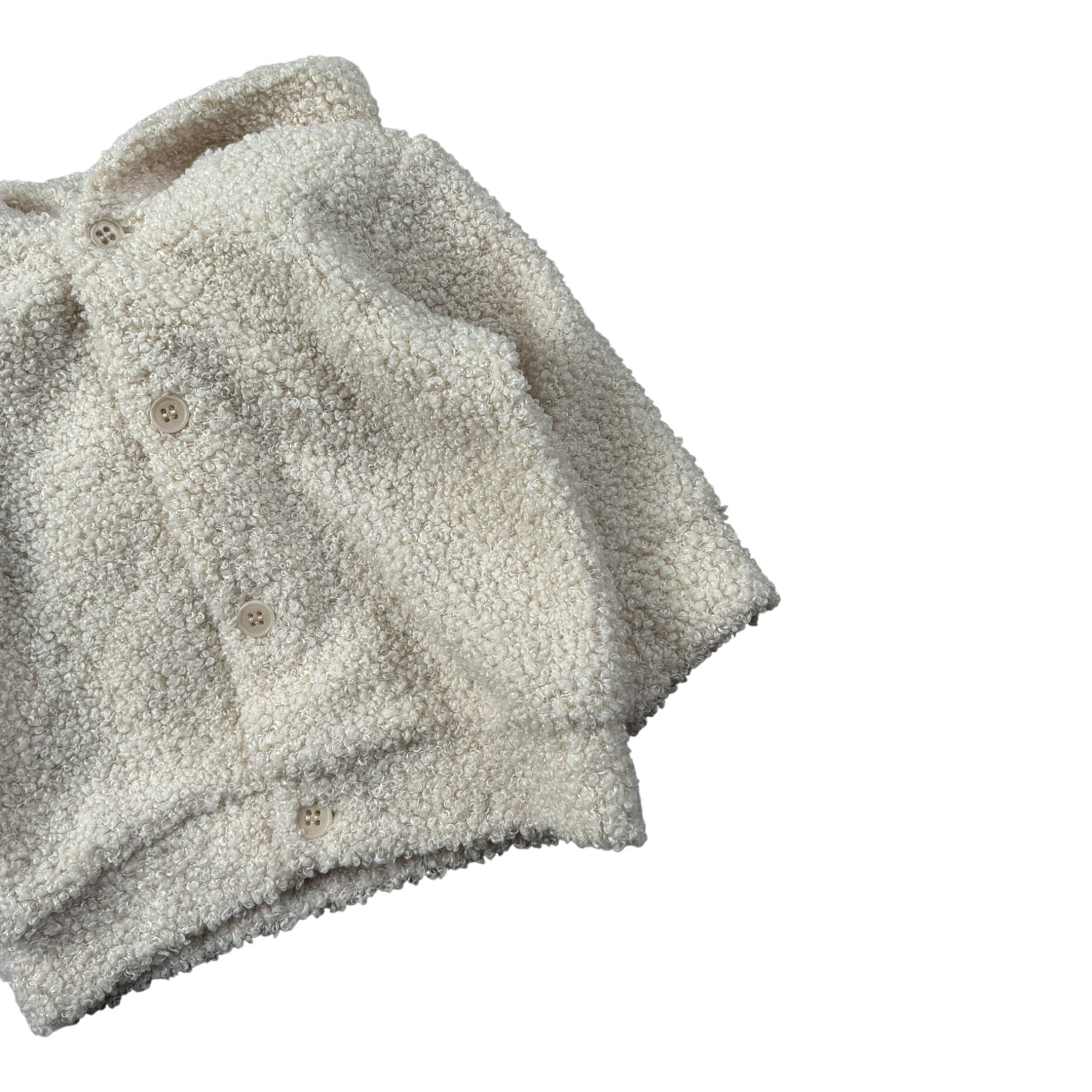 Barcellino Pelliccia Teddy tinta unita con Cappuccio Beige per Neonato 125114 BEIGE BARCELLINO 