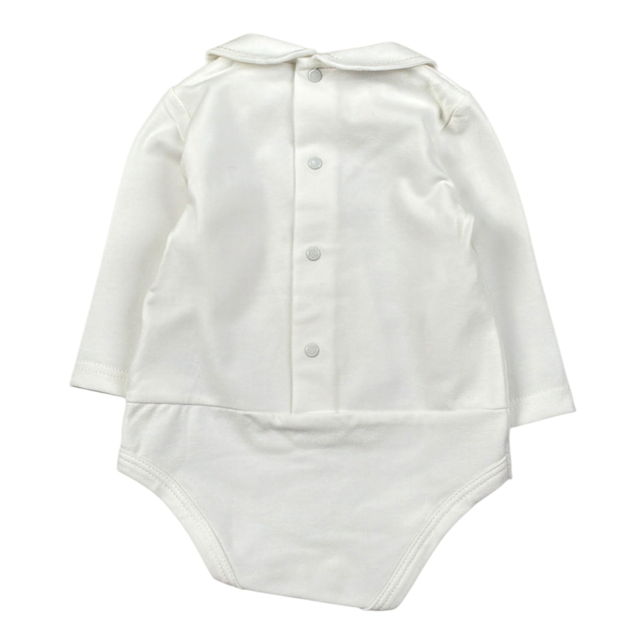 Barcellino Body Tinta con Colletto Panna per Neonato 125115 PANNA BARCELLINO 