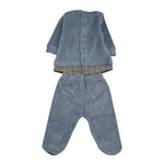 Barcellino Completo 2Pz Maglia-Ghettina Azzurro per Neonato 125202 AZZURRO BARCELLINO 