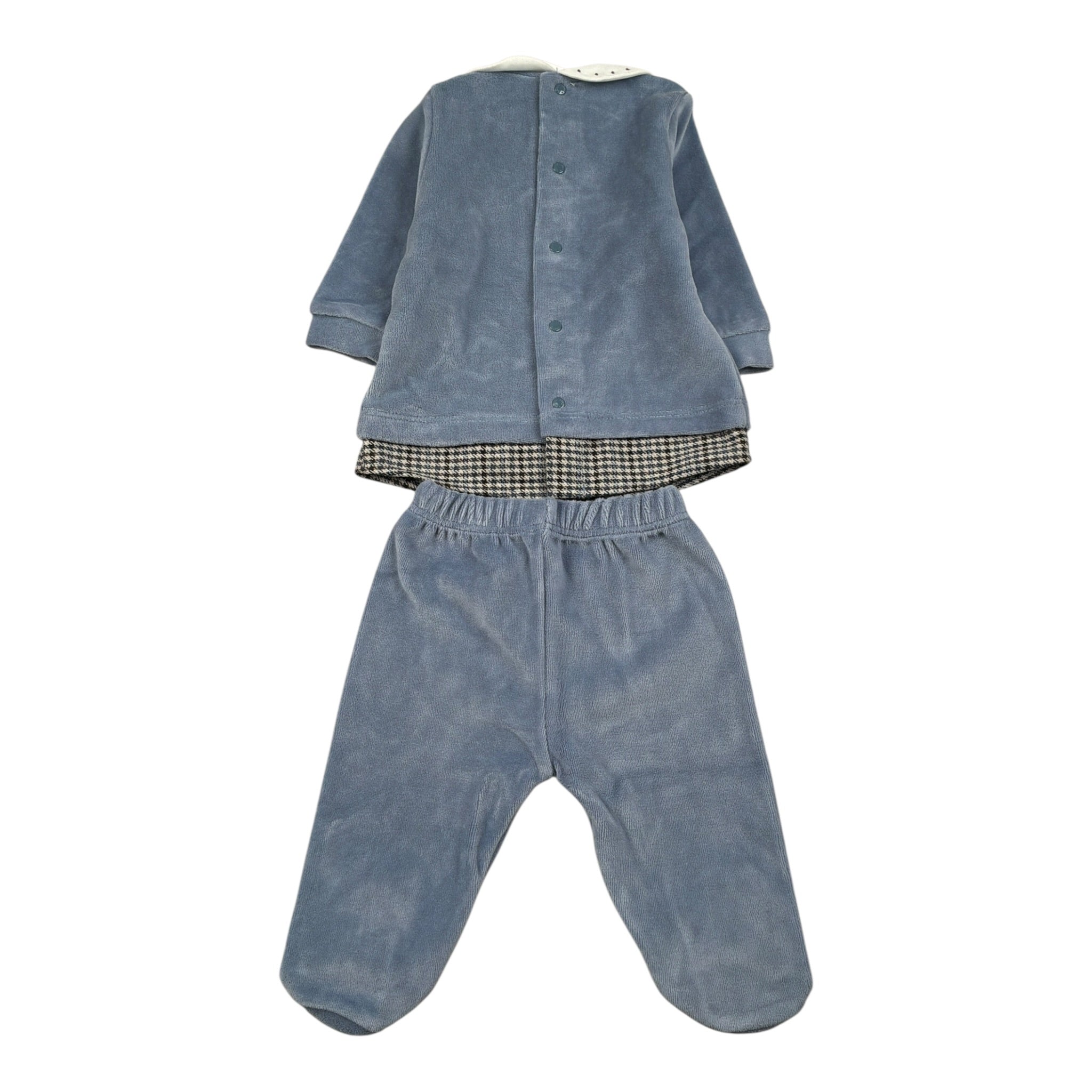 Barcellino Completo 2Pz Maglia-Ghettina Azzurro per Neonato 125202 AZZURRO BARCELLINO 
