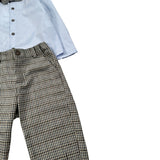 Barcellino Completo 3Pz Camicia-Pantalone-Gilet Azzurro per Neonato 125210 AZZURRO BARCELLINO 