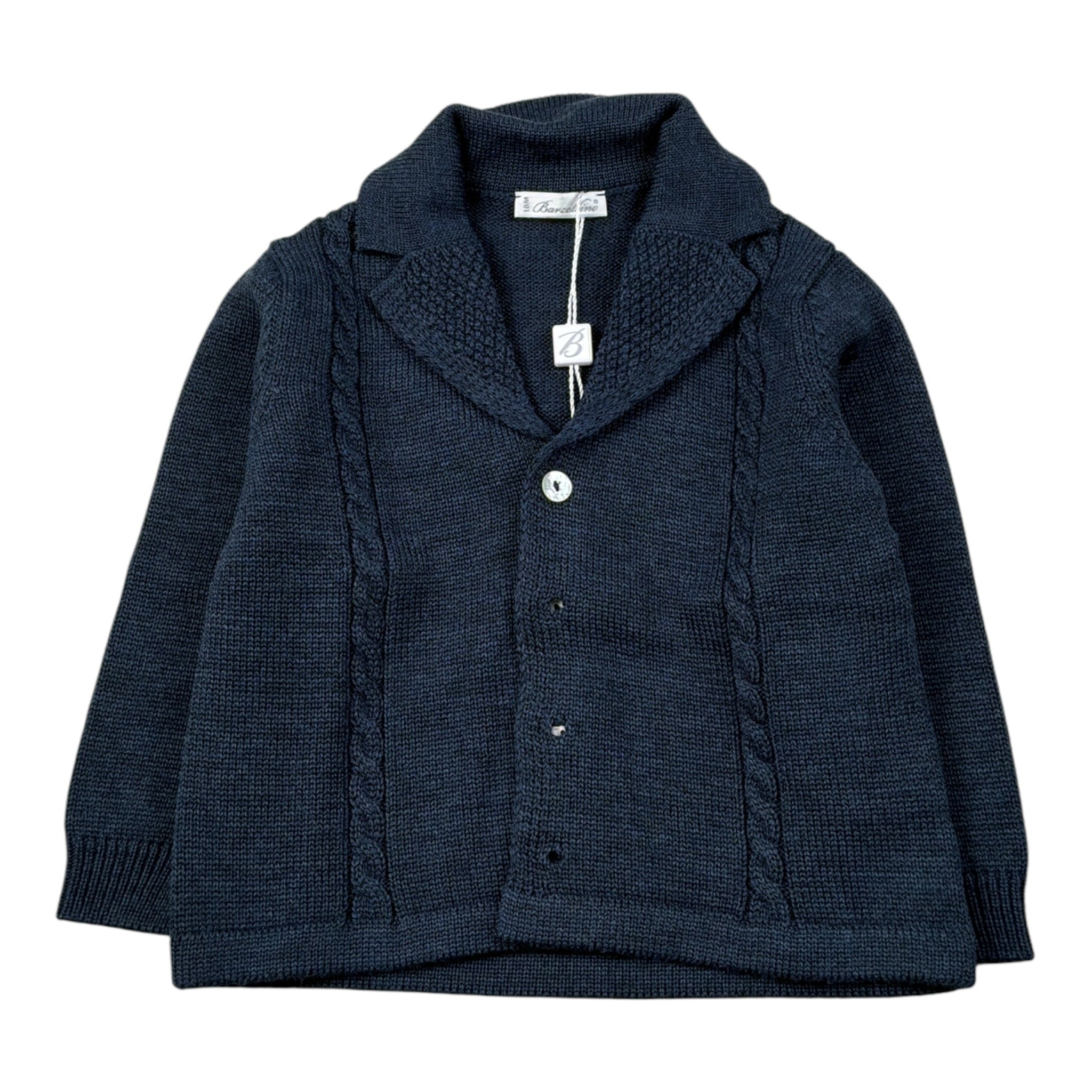 Barcellino Cardigan tinta unita Blu per Neonato 125223 BLU BARCELLINO 
