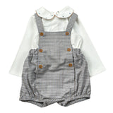 Barcellino Completo 2Pz Camicia-Salopette Bianco per Neonata 125409 BIANCO BARCELLINO 