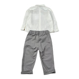 Barcellino Completo 3Pz Pantalone-Camicia-Papillons Bianco per Neonato 125410N BIANCO BARCELLINO 