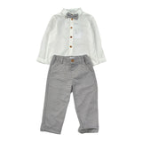 Barcellino Completo 3Pz Pantalone-Camicia-Papillons Bianco per Neonato 125410N BIANCO BARCELLINO 