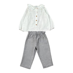 Barcellino Completo 2Pz Pantalone-Camicia Bianco per Neonata 125414 BIANCO BARCELLINO 