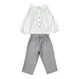 Barcellino Completo 2Pz Pantalone-Camicia Bianco per Neonata 125414 BIANCO BARCELLINO 