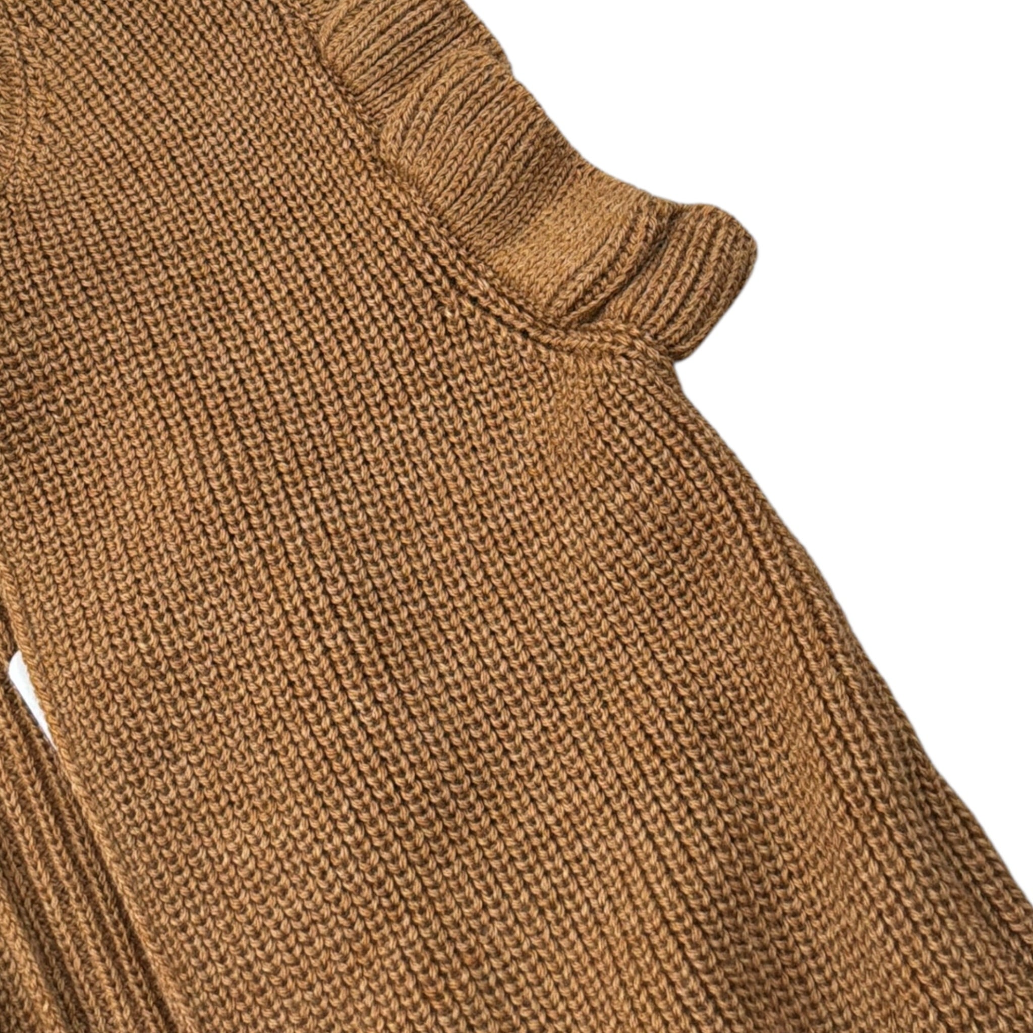 Barcellino Gilet In Maglia Giromanica tinta unita Cammello per Neonata 125415 CAMMELLO BARCELLINO 