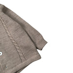 Barcellino Cardigan tinta unita con Bottoni Fango per Neonato 125518X FANGO BARCELLINO 