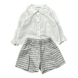 Barcellino Completo 2Pz Camicia-Short Bianco per Neonata 125522 BIANCO BARCELLINO 