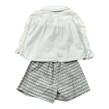 Barcellino Completo 2Pz Camicia-Short Bianco per Neonata 125522 BIANCO BARCELLINO 