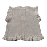 Barcellino Gilet In Maglia Giromanica tinta unita Beige per Neonata 125523 BEIGE BARCELLINO 