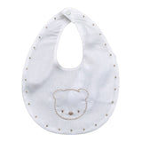 Barcellino Bavetta tinta unita con Stampa Bianco per Neonato 125604 BIANCO BARCELLINO 