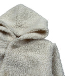 Barcellino Giubbino Teddy tinta unita con Cappuccio Panna per Neonato 125611 PANNA BARCELLINO 