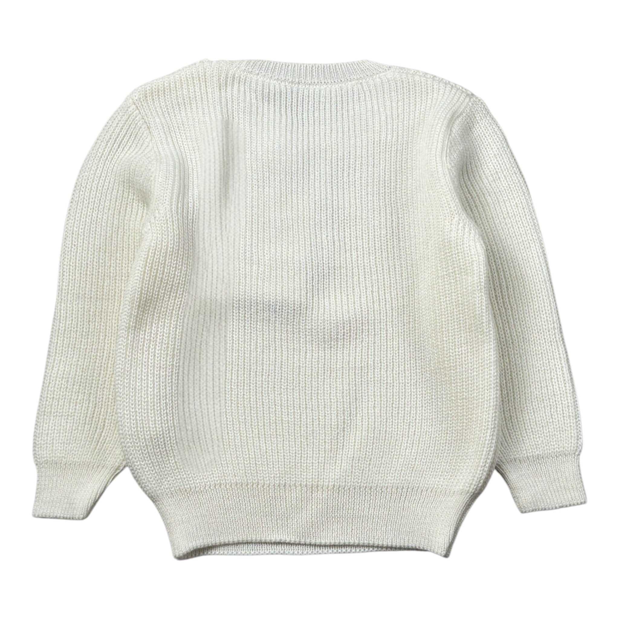 Barcellino Maglia Girocollo tinta unita con Stampa Panna per Bambina 125714J PANNA BARCELLINO 