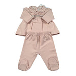 Barcellino Completo 2 Pezzi Shirt-Ghettina tinta unita Rosa per Neonata 125820 ROSA BARCELLINO 