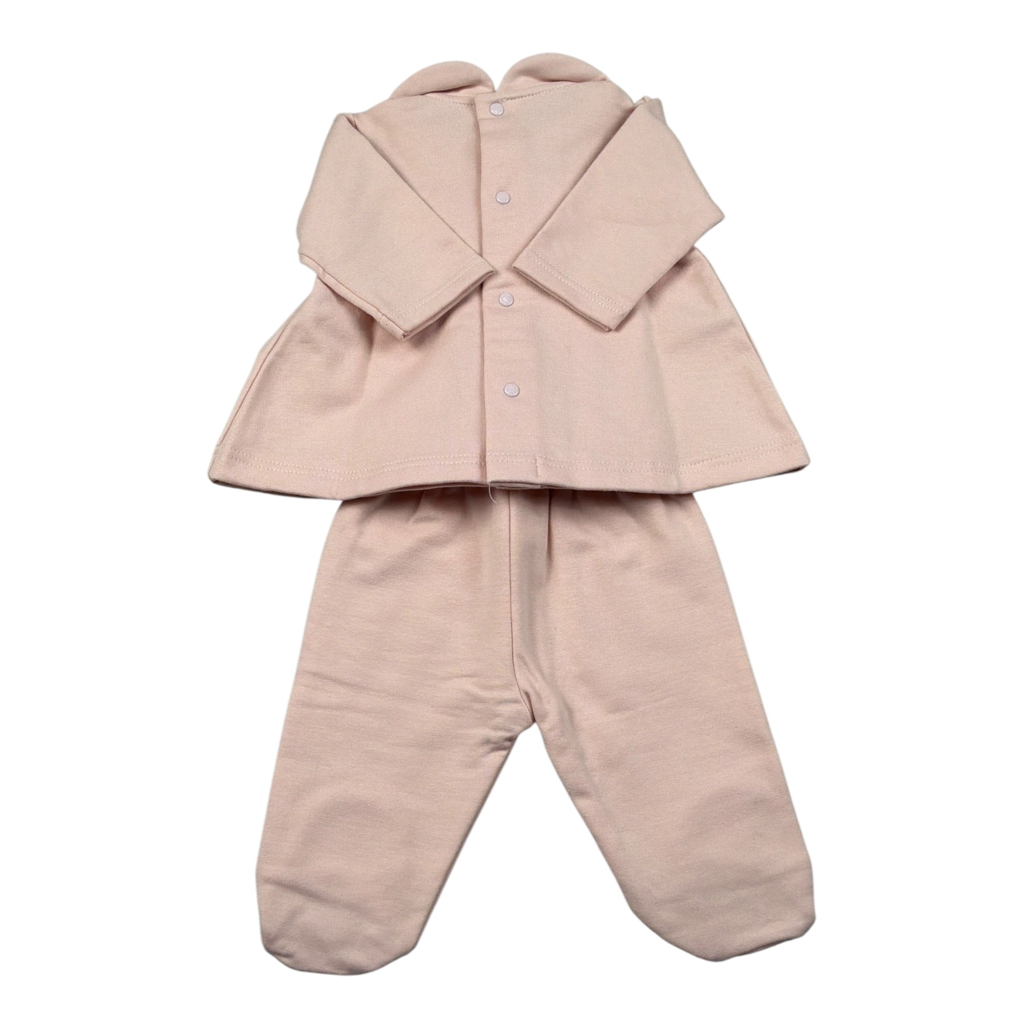 Barcellino Completo 2 Pezzi Shirt-Ghettina tinta unita Rosa per Neonata 125820 ROSA BARCELLINO 