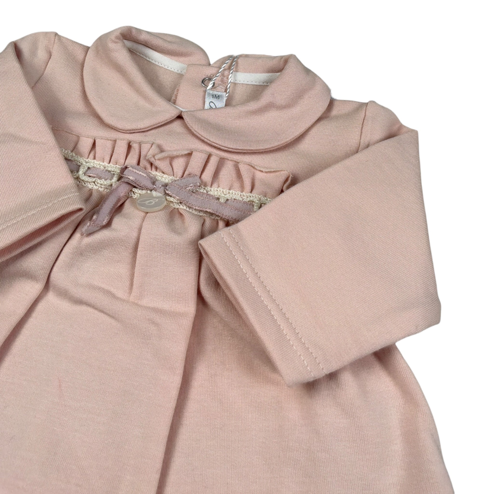 Barcellino Completo 2 Pezzi Shirt-Ghettina tinta unita Rosa per Neonata 125820 ROSA BARCELLINO 