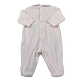 Barcellino Tutina tinta unita In Velluto Rosa per Neonata 126001 ROSA BARCELLINO 