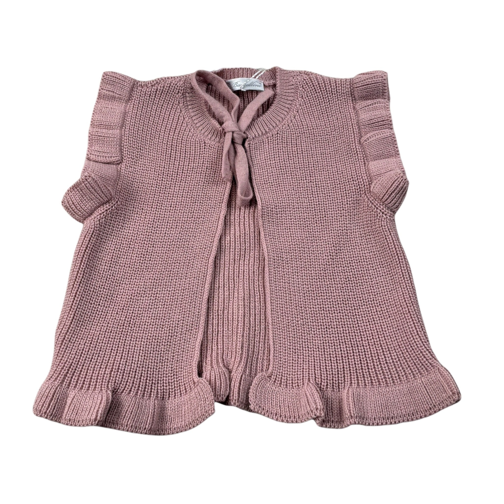Barcellino Gilet tinta unita Rosa per Neonata 126012 ROSA BARCELLINO 
