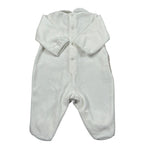 Barcellino Tutina Manica Lunga In Ciniglia Bianco per Neonata 126201 BIANCO BARCELLINO 