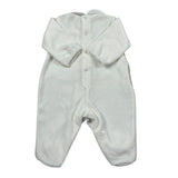 Barcellino Tutina Manica Lunga In Ciniglia Bianco per Neonata 126201 BIANCO BARCELLINO 