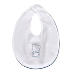 Barcellino Bavetta tinta unita con Ricamo Bianco per Neonato 126320 BIANCO BARCELLINO 