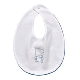 Barcellino Bavetta tinta unita con Ricamo Bianco per Neonato 126320 BIANCO BARCELLINO 