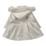 Barcellino Cappotto tinta unita con Cappuccio Panna per Neonata 126417 PANNA BARCELLINO 