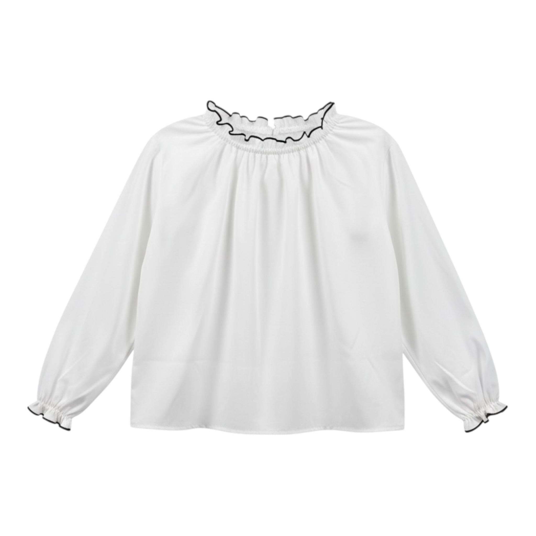 Barcellino Completo 2Pz Camicia-Pantalone Bicolore Bianco/Nero per Bambina 126503 BIANCO/NERO BARCELLINO 