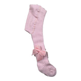 Barcellino Calze tinta unita con Fiocco Rosa per Neonata 1276FAI ROSA BARCELLINO 