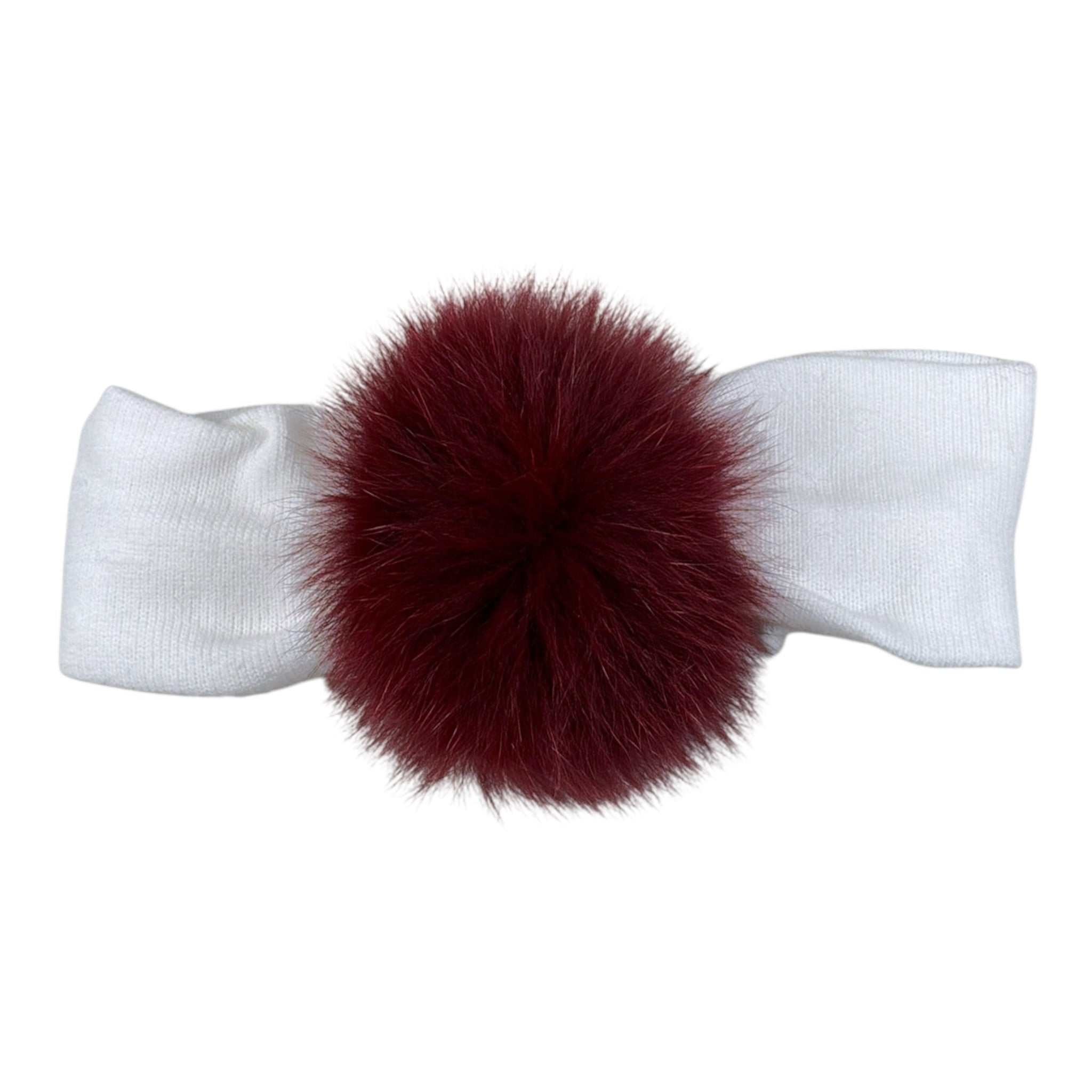 Barcellino Fascia con Pon Pon Bianco per Neonata 4315 BIANCO BARCELLINO 