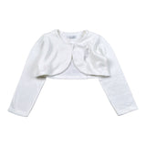 Barcellino Coprispalle tinta unita con Logo Bianco per Bambina 4533J BIANCO BARCELLINO 
