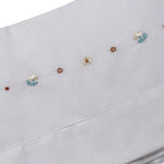 Barcellino Set Lenzuola 3Pz tinta unita con Stampa Bianco per Neonata BO219630 BIANCO BARCELLINO 