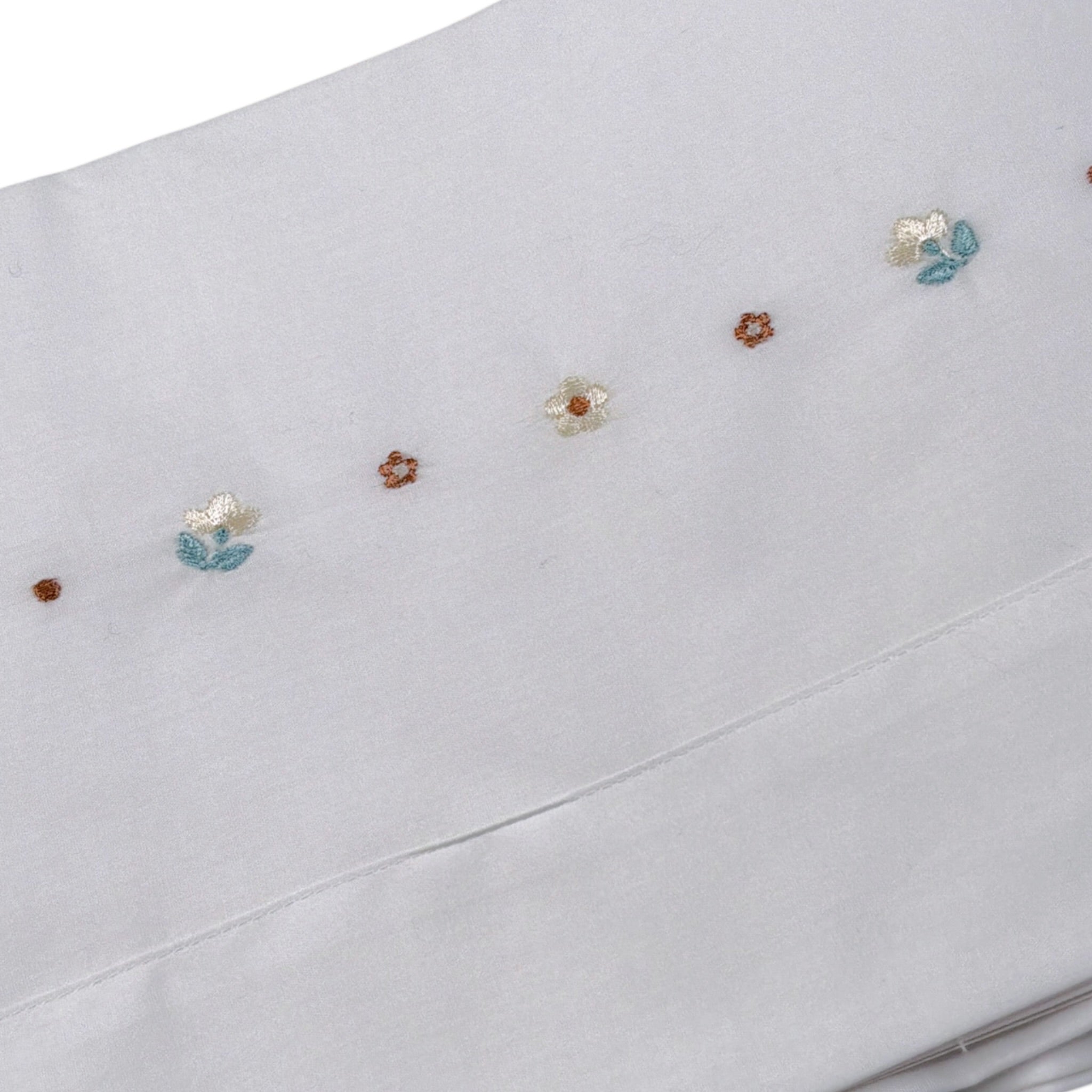 Barcellino Set Lenzuola 3Pz tinta unita con Stampa Bianco per Neonata BO219630 BIANCO BARCELLINO 