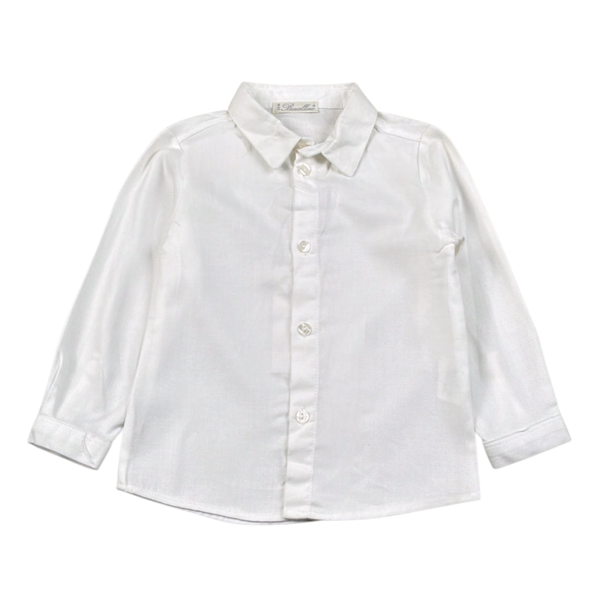 Barcellino Camicia tinta unita Manica Lunga Bianco per Neonato FIFI BIANCO BARCELLINO 