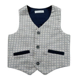 Barcellino Gilet tinta unita con Fantasia Grigio per Neonato GTFTI GIRGIO BARCELLINO 