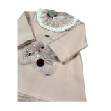 Barcellino Completo 2 Pezzi Shirt-Ghettina tinta unita Rosa per Neonata IN2617 ROSA BARCELLINO 