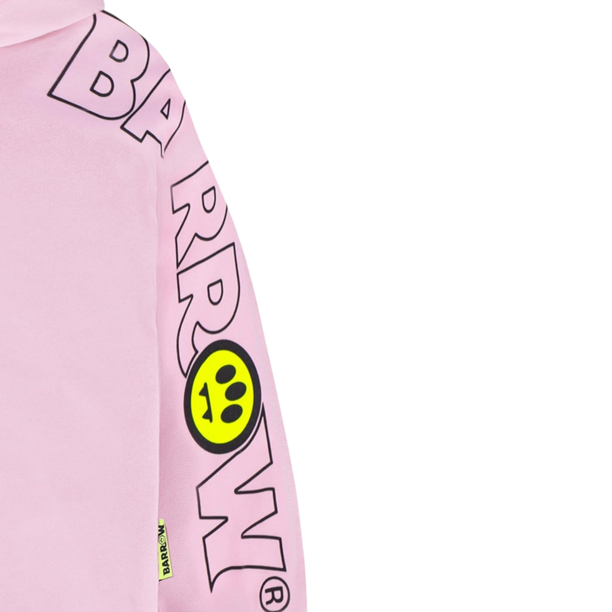 Barrow Kids Felpa tinta unita con Stampa Rosa per Bambino F4BKJUHS056 ROSA BARROW KIDS 