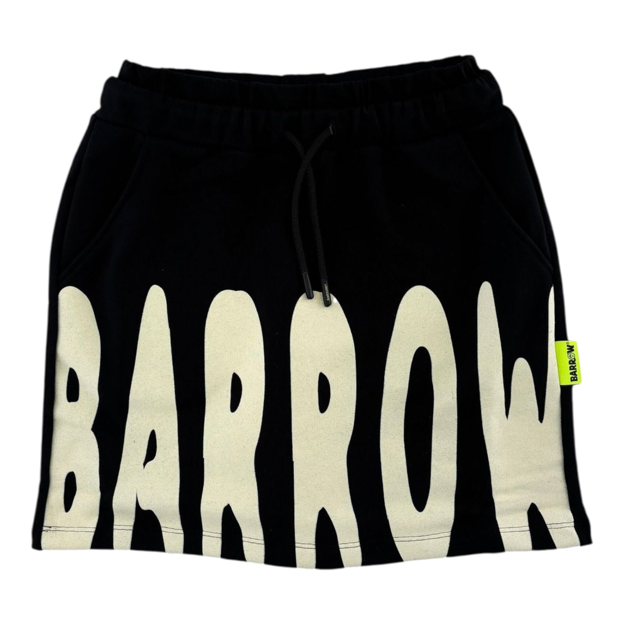 Barrow Kids Gonna tinta unita con Logo Nero per Bambina F5BKJGSK035 NERO BARROW KIDS 