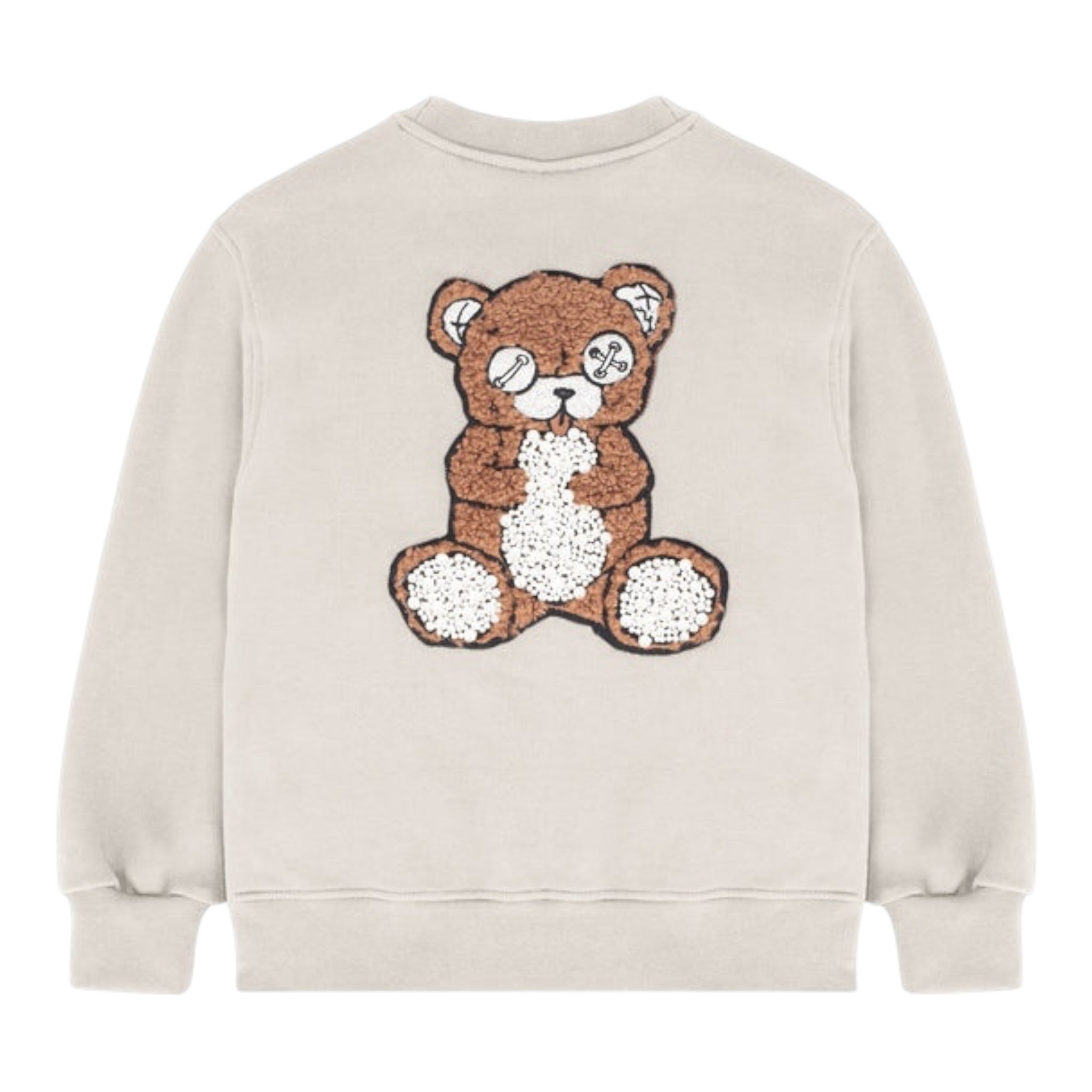 Barrow Kids Felpa tinta unita con Stampa Bianco per Bambino F5BKJGSW132X BIANCO BARROW KIDS 