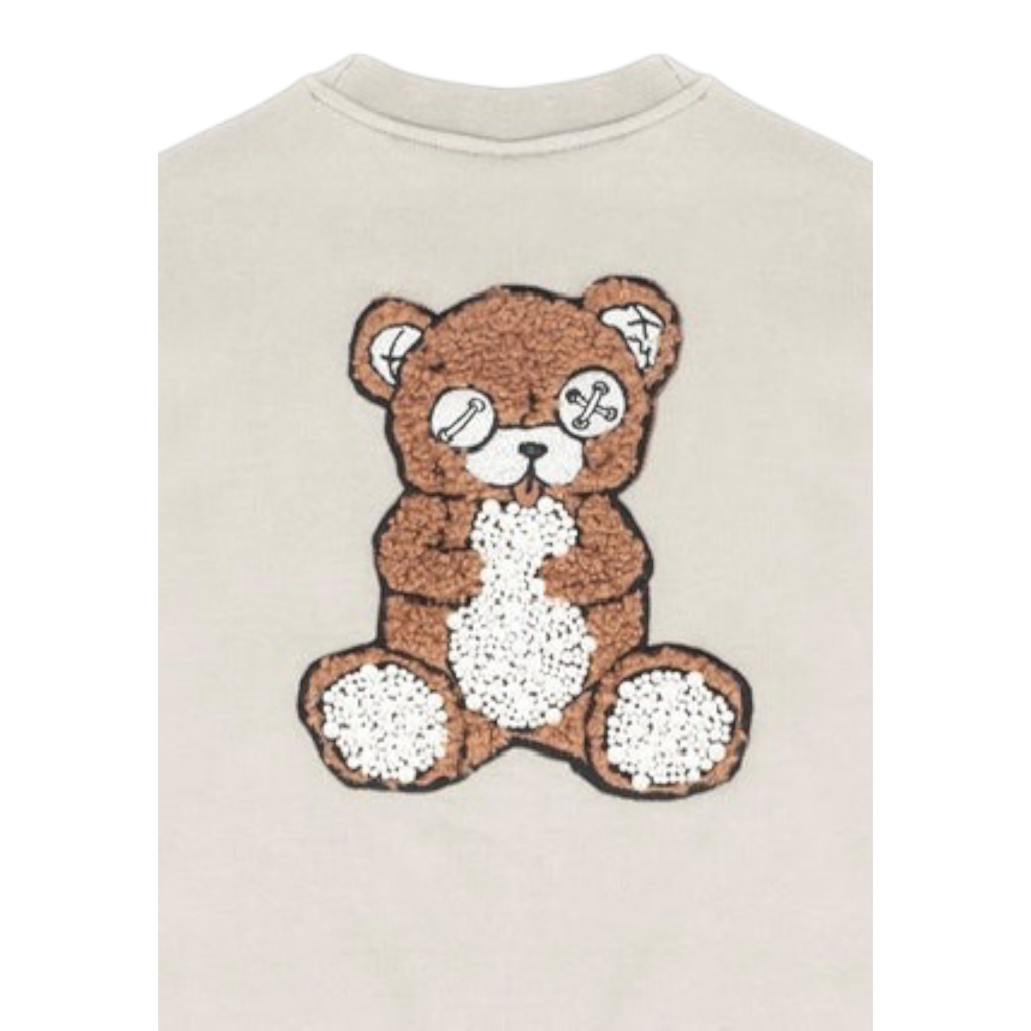 Barrow Kids Felpa tinta unita con Stampa Bianco per Bambino F5BKJGSW132X BIANCO BARROW KIDS 