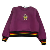Barrow Kids Felpa tinta unita con Logo Viola per Bambina F5BKJGSW170 VIOLA BARROW KIDS 