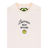 Barrow Kids T-Shirt Girocollo tinta unita con Stampe Crema per Bambino F5BKJGTH133 CREMA BARROW KIDS 