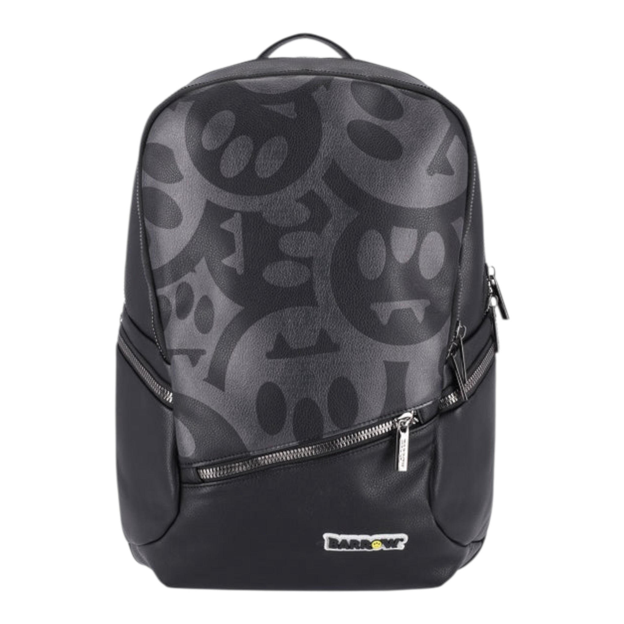 Barrow Kids Zaino tinta unita con Stampa Nero per Bambino F5BKJUBP026 NERO BARROW KIDS 